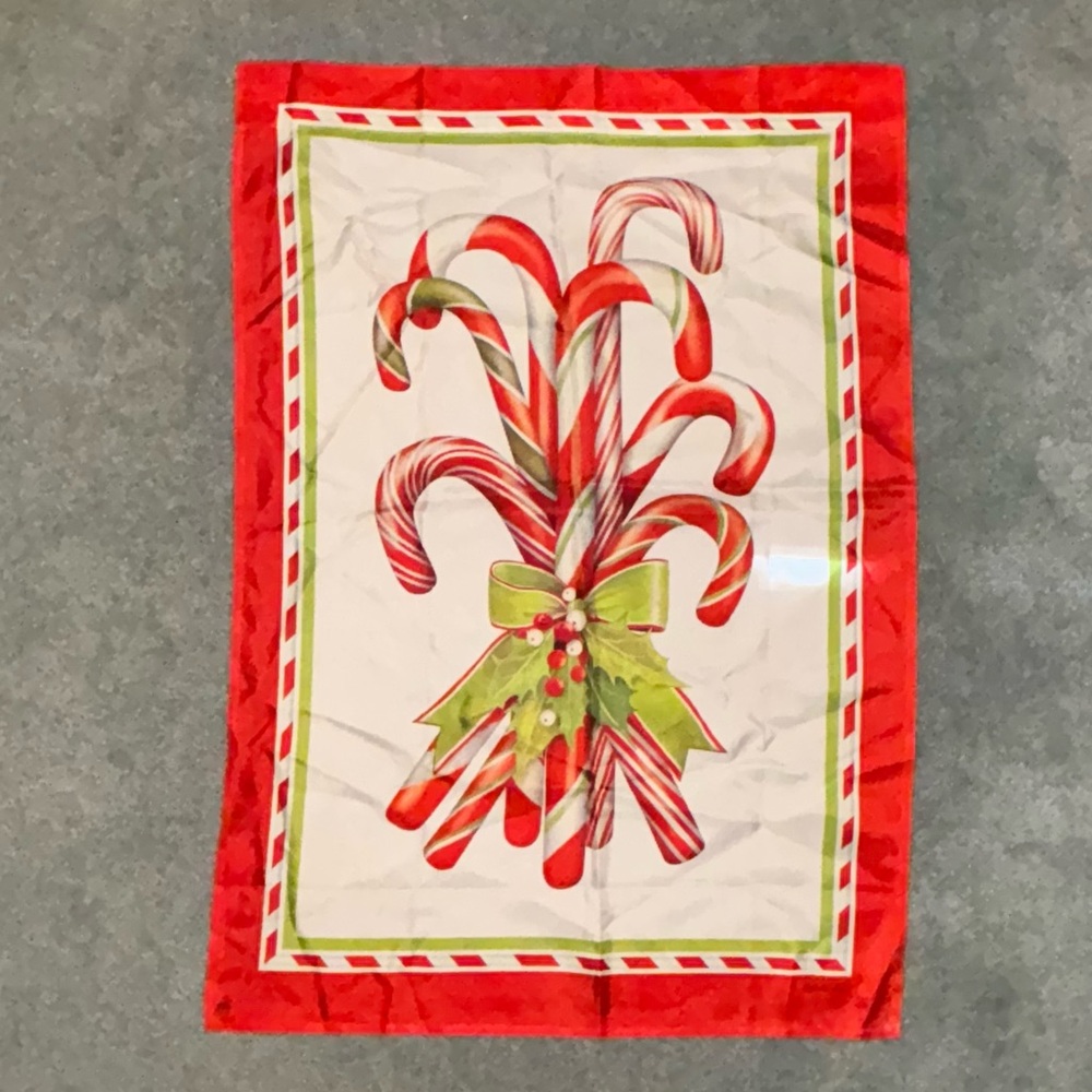 Mary Lake Thompson Studio M Candy Cane Christmas Garden Flag 28” x 40”